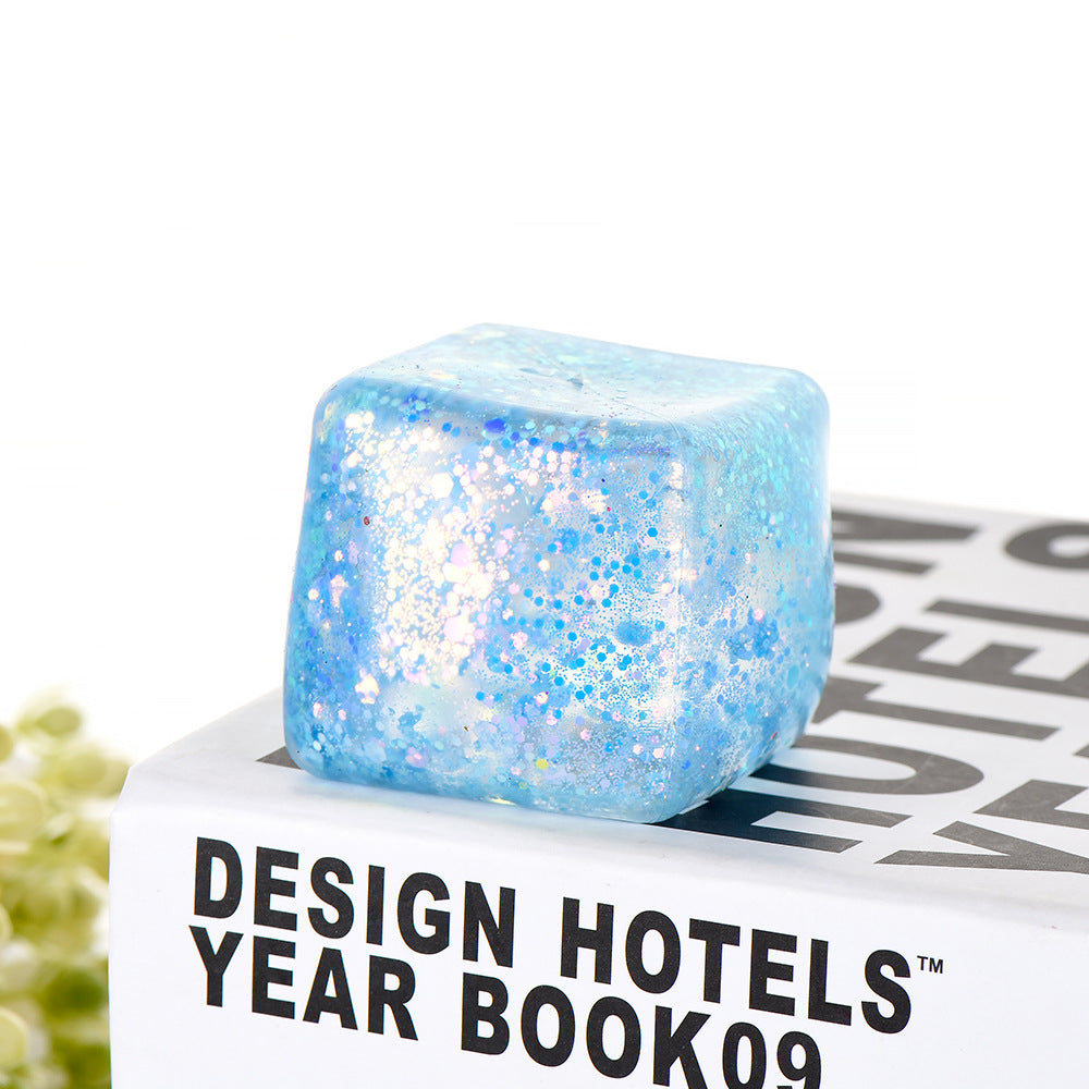 Big Ice Cube Molasses Squeeze Toy Slow Rebound Stress Relief Ball